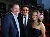 Paramount's Rob Moore, Robert Downey Jr. and wife / producer Susan Downey