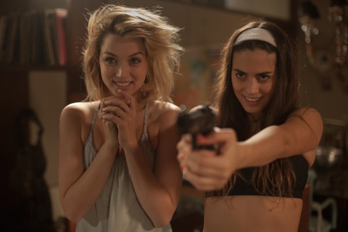 Ana de Armas-Lorenza Izzo-knock